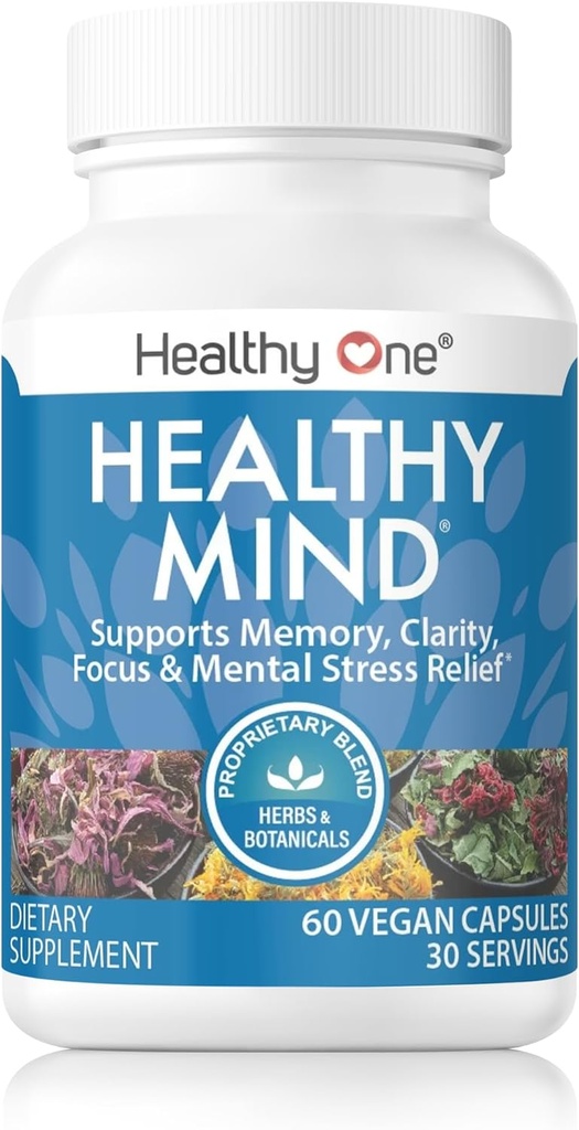 Gesunder Geist - Sicher für Teens - Brain Fog - Kognitive Funktion - Konzentration - Fokus - Neural Optimierung - Stimmung - Ginkgo Biloba - Ginseng - Rhodiola - Bacopa - Gotu Kola - Grüner Tee - 150 Zähler