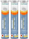 Nutrazul Immune+ Comprimés effervescents (Vitamine C et zinc avec vitamine E) 60 Comprimés (Vitamine C et zinc avec vitamine E) Support immunitaire pour adultes et enfants (Idéal pour la protection de la saison de la grippe)