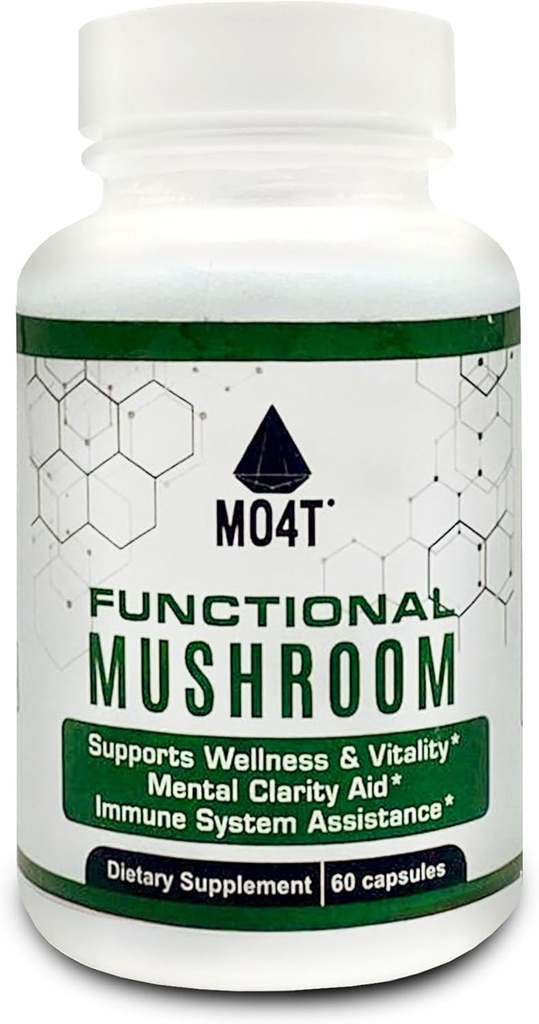 Functional Mushroom Shiitake, Lions Mane, Maitake, Chaga- Vitalität, Clarity & Immune Assistance - 60 Kapseln