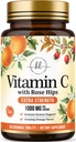 Vitamin C-Ergänzung 1000mg - Extrastärke mit Rose Hips Bioflavonoids - Sugar Free Vitamin C Chewable Pills, Nature's Vit C für Immununterstützung und Antioxidantien-Schutz - 60 Kautabletten