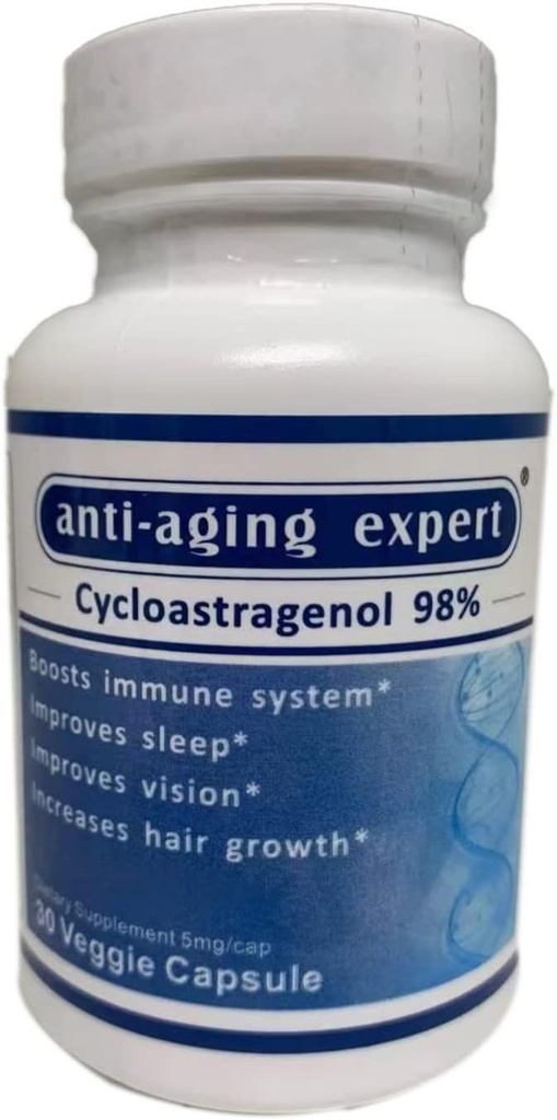 Cycloastragenol 98% Mikronisierte Telomere Ergänzungen 5mg, 30 vegetarische Kapseln, 1 Flasche