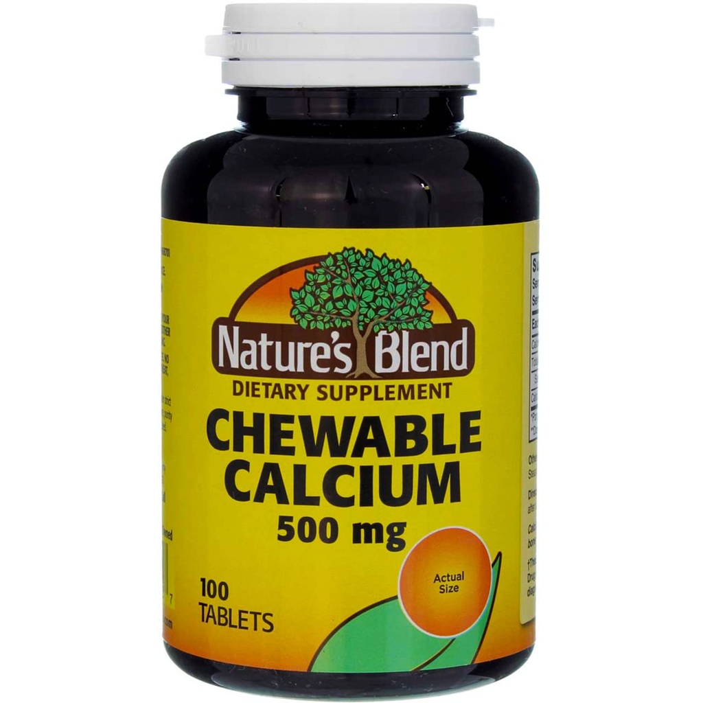 Mélange naturel Calcium à croquer Crème bavaroise 500 mg 100 Tabs