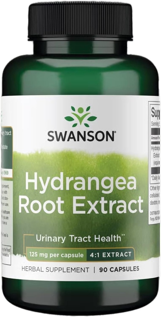 Extrait de racine d'Hydrangea de Swanson - supplément à base de plantes favorisant la santé urinaire traditionnelle - mai soutenir la santé de la prostate pour les hommes - (90 capsules)