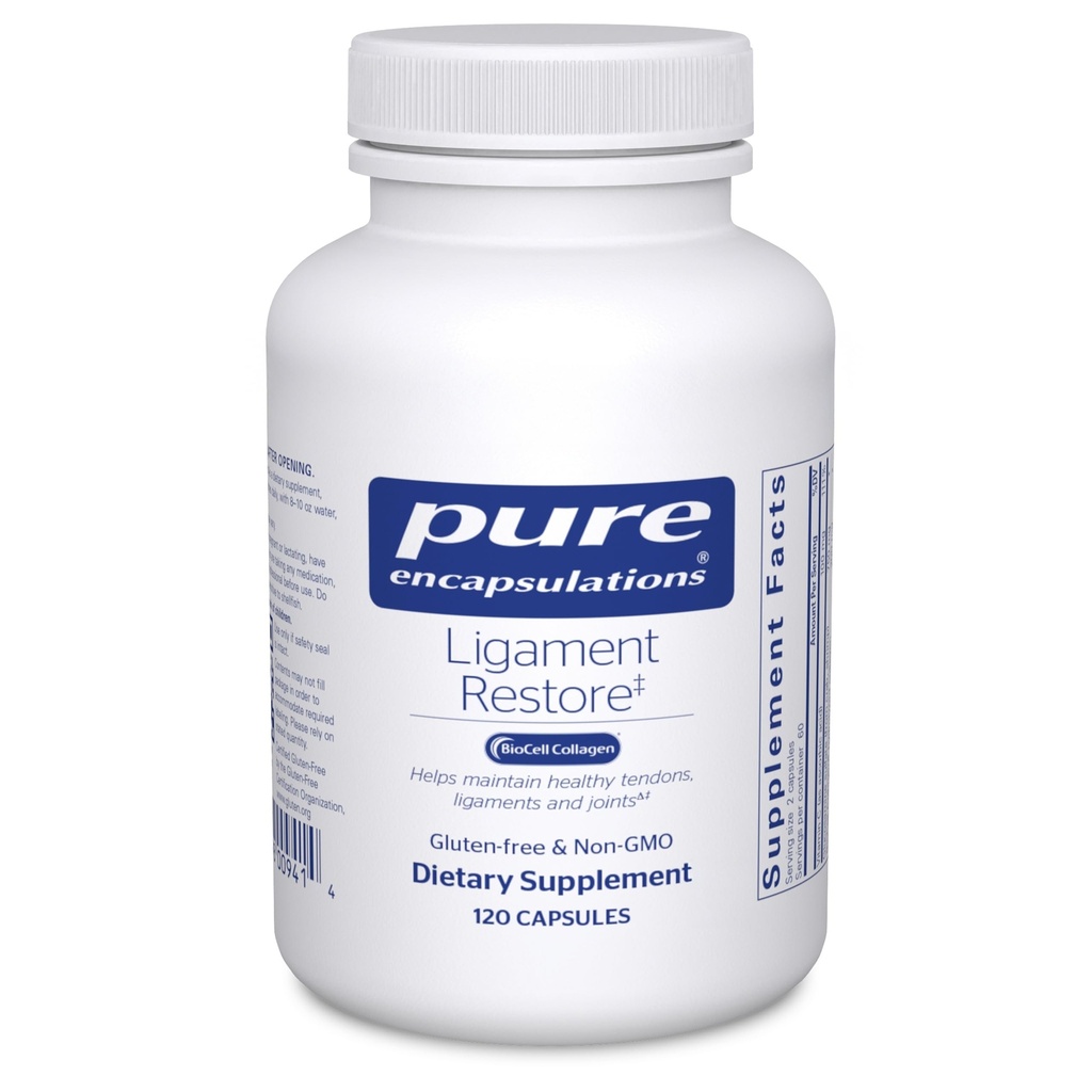 Pure Encapsulations - Ligament Restore - Nahrungsergänzung hilft gesunde Tendons, Ligaments und Gelenke - 120 Kapseln