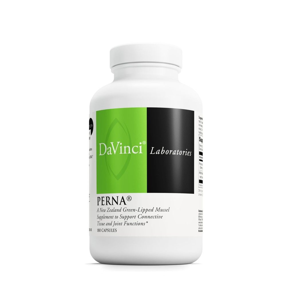 DAVINCI Labs Perna - Hilft die gemeinsame Gesundheit mit Neuseeland Green Mussel, eine Quelle von Omega-3, 6, 9 Fettsäuren, Glucosamin & Chondroitin - 180 Kapseln (90 Portionen)