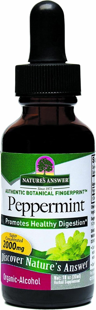 Natur Antwort Pfefferminz Blatt mit Bio-Alkohol, 1-Fluid Unze | Verdauungsunterstützung | Minimieren Stomach Discomfort | Dietary Bowel Support