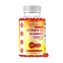 Vitamine sans sucre Vitamine D3-120 Gommies à base de pectines - Grand goût - Bons santé, humeur et fonction du système immunitaire - Non-OGM - 120 portions (1000 UI)