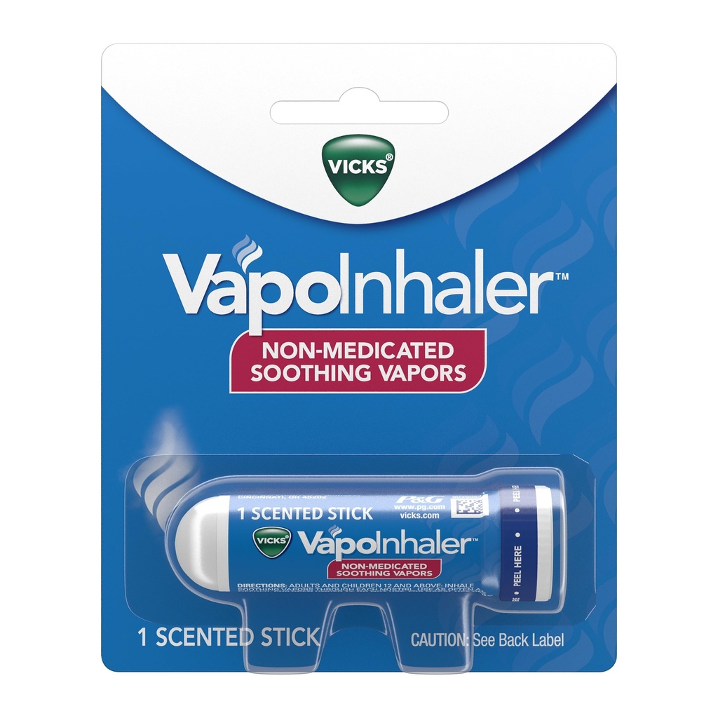 Vicks VapoInhaler, Portable Nasal Inhaler, Non-Medicated, beruhigende Vapors, Menthol Scent, 1 Count