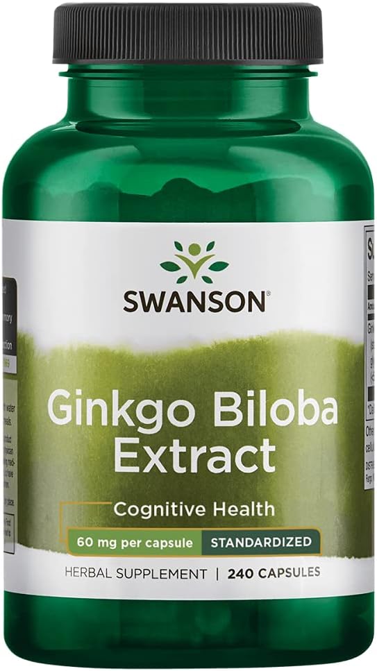 Swanson Ginkgo Biloba Extrakt 24% 60 Milligramme 240 Kapseln