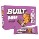 Erbaute Bar, Puff Protein Bars, Churro Puff, 17g Protein Snacks, On-The-Go Bars, Nur 140 Kalorien & 6g Zucker, Kollagen, Glutenfrei, 12 Zähler