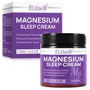Crème de magnésium pour le sommeil - Enrichie avec de l'huile d'amande, de la lavande et de la vitamine E pour la relaxation profonde - Lotion de magnésium naturelle pour le Nourrissement de la peau et l'absorption rapide - Lavande