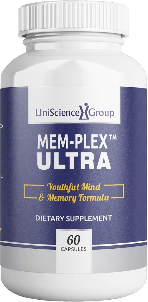 Mem-Plex Ultra, Natural Memory Support Supplement mit Phosphatidyl Serine, Bacopa Monniera Extract und Neurofactor Whole Coffee Fruit Extract, 60 Kapseln