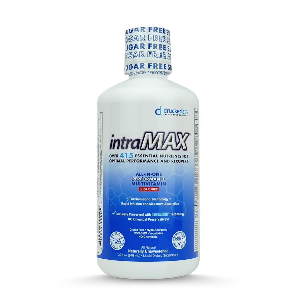 Drucker Labs Multivitamine liquide sans sucre biologique tout-en-un performance pour les hommes et les femmes
