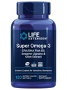 Extension de vie Super Omega-3 EPA/DHA Huile de poisson, sésame Lignans et extrait d'olive – Santé du coeur, Santé du cerveau, Inflammation Soutien de la santé, sans gluten, entériques, non OGM, 120 Softgels
