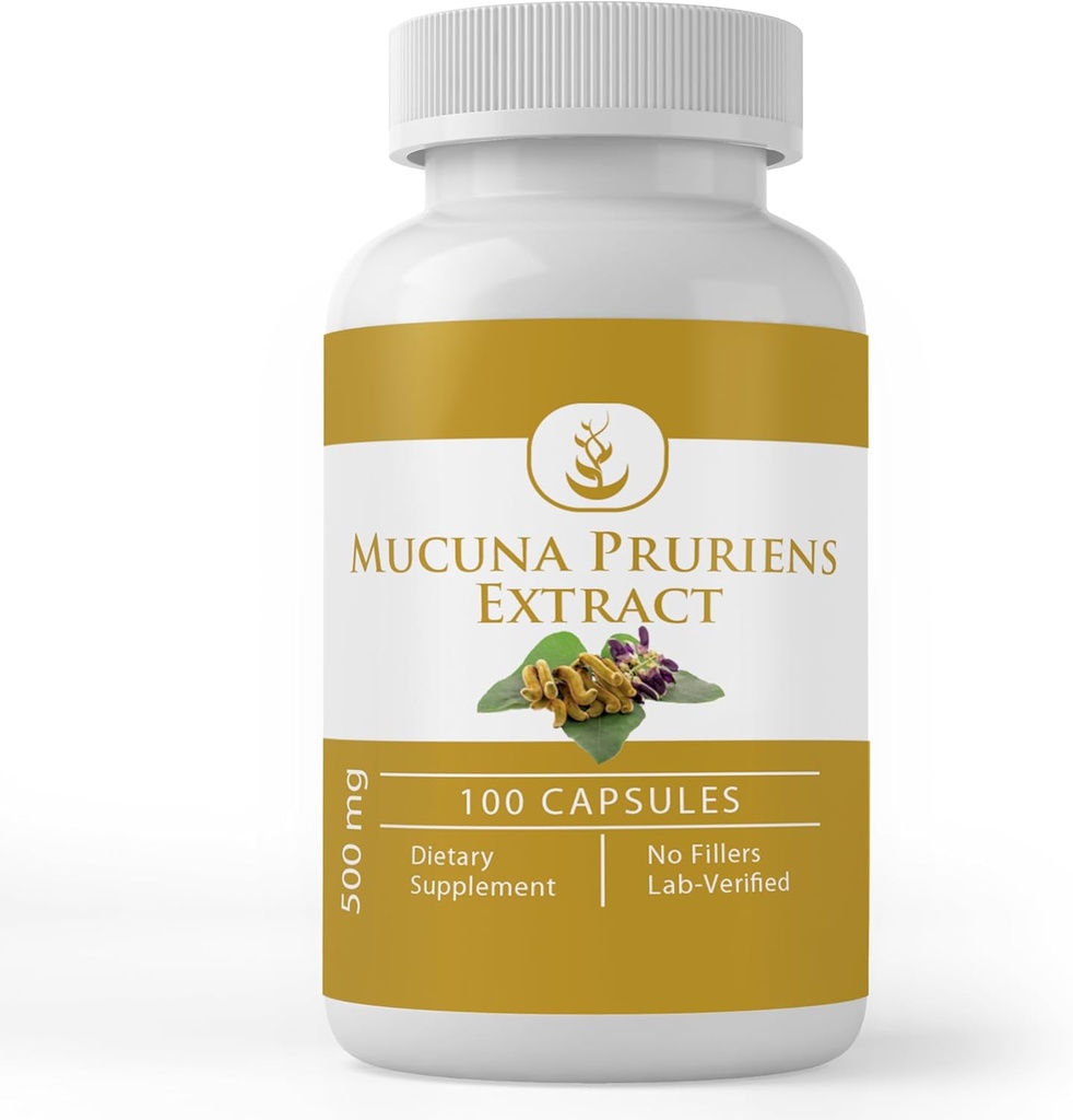 PURE ORIGINAL INGRÉDIENTS Mucuna Pruriens, (100 Capsules) Toujours pur, sans additifs ou remplisseurs, laboratoire vérifié