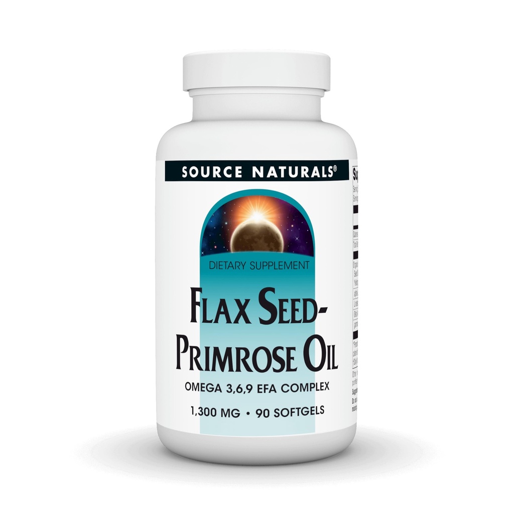 Quelle Naturals Flax Seed-Primrose Öl, Omega 3,6,9 EFA Complex, 1300mg - 90 Softgels