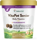 NaturVet VitaPet Senior Daily Vitamins Plus Glucosamin für Hunde, 60 ct Soft Chews, Made in USA with Globally Source Ingredients