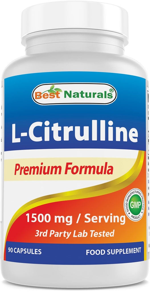 Best Naturals L-Citrulline Kapseln - 1500mg/Serving - Non-GMO - Glutenfrei - 90 Kapseln (90 Count (Pack von 1))