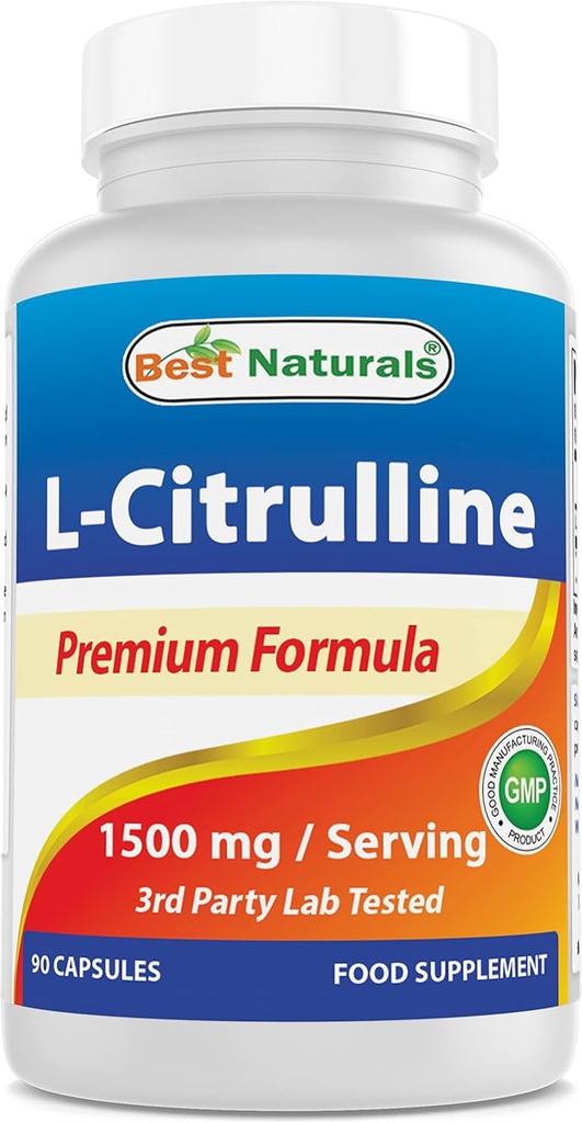 Best Naturals L-Citrulline Kapseln - 1500mg/Serving - Non-GMO - Glutenfrei - 90 Kapseln (90 Count (Pack von 1))
