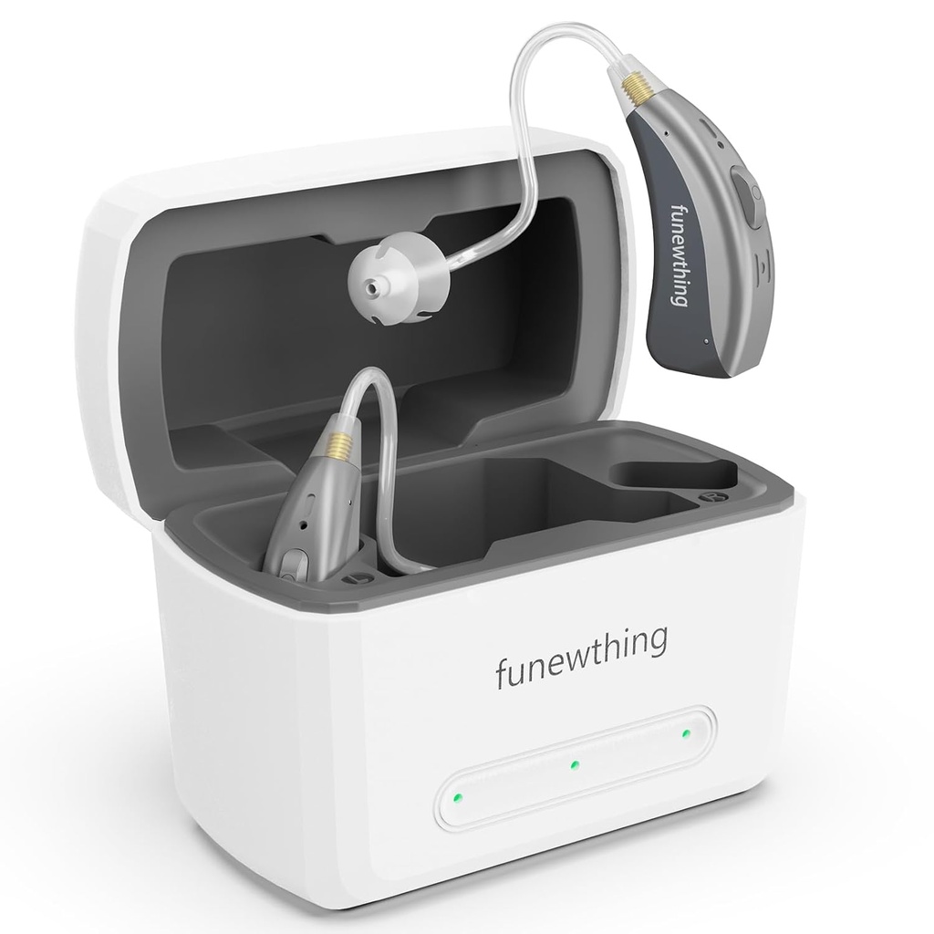 Hörgeräte für Senioren wiederaufladbar mit Lärmminderung, 16 Channel Digital OTC PSAP Personal Sound Amplification Products Geräte für Erwachsene mit Real Voice