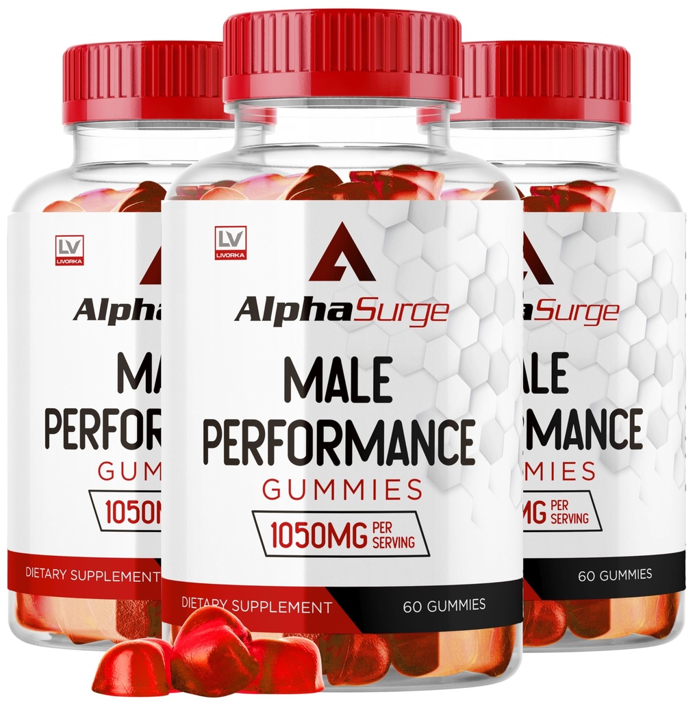 LIVORKA Alpha Surge für Herren - Alpha Surge Gummies für Männer, Alfa Surge Gummies 1050mg, Alpha Surge XL Gummie, Alphasurge Gummies, Alfa Surge Gummies, Alpha Sugre Männlich, 180 Gummies für 3 Monate