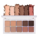 BINGBRUSH 10 Farben Brown Eyeshadow Pallet, Warm Toned High Pigmented Matt Eyeshadow, Natürliche Neutral Eyeshadow Ultimate Makeup Palette, Vibrant Make Up Pallets Kit