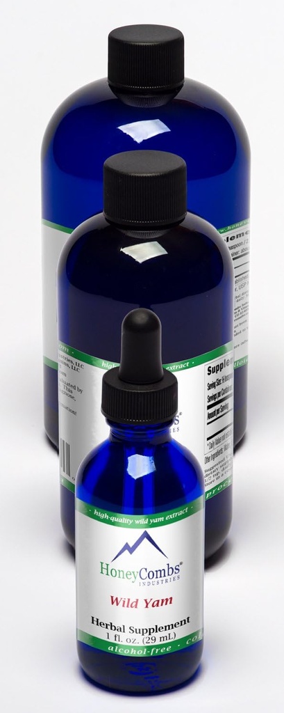 HoneyCombs Wild Yam – soutient la santé reproductive des femmes, le soulagement des SPM et plus encore – extrait liquide sans alcool 8 Oz
