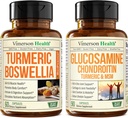 Kurkuma Ergänzung mit Boswellia Serrata Extrakt & Glucosamin Chondroitin MSM und Kurkuma Ergänzung
