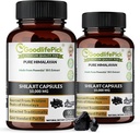 Premium Himalayan Shilajit Kapseln von Potent Shilajit Reich an Trace Mineral & Fulvic Säure Hohe Höhe Sourcing. Ausgewählt Traditionell AllNatural NonGMO Keine Stearate Keine Reis Mehl (Pack von 2)