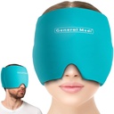 Général Medi Mal de tête et de migraine Couvercle d'enveloppe de glace, Thérapie froide Chapeau de soulagement de la migraine, Chapeau de glace de migraine Compresseur froid, idéal pour les yeux puffy, tension, sinus et stress (bleu)