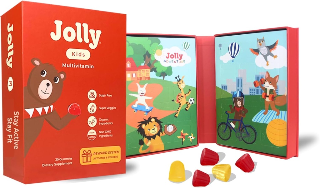 Jolly Adventure®: Die besten Kinder Vitamine für gesünde Körper, die mit lustigen täglichen Aktivitäten für Entwicklungserfolg verbunden sind - Thema: Hilfe Kinder lieben Übung & Bleib fit