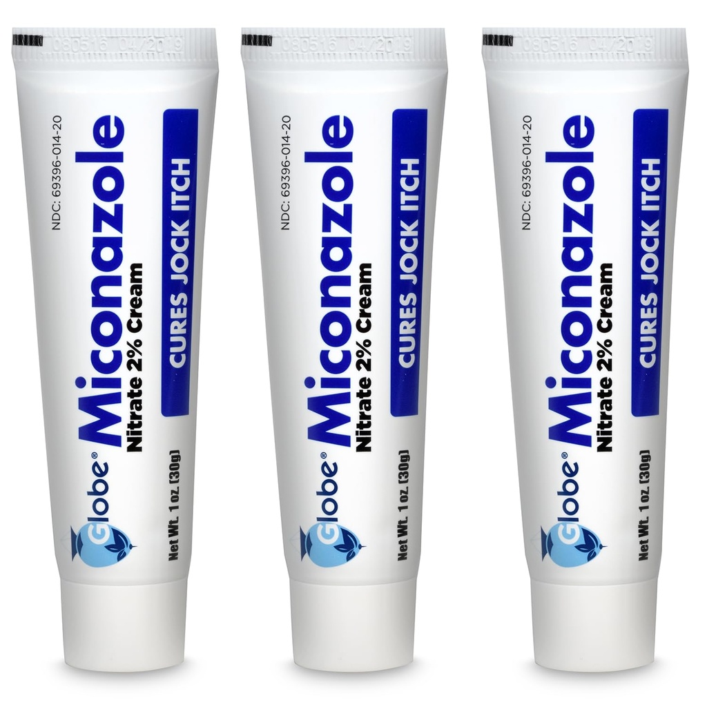 Miconazol Globe (3 Pack) Nitrat 2% Creme 1 Unze, Kuren die meisten Athleten Fuß, Jock Itch, Ringworm und mehr.