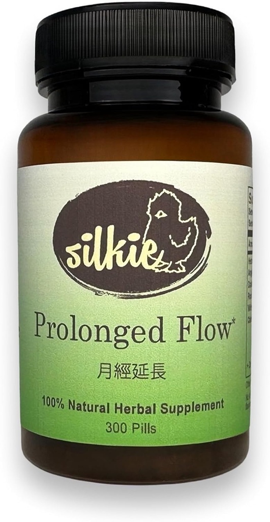 Silkie Prolonged Flow Supplement - Hormonal Balance Unterstützung, Verringert & Regulate Menstrual Cycle, Hot Flashes & Nacht Sweats Relief, 300 Count