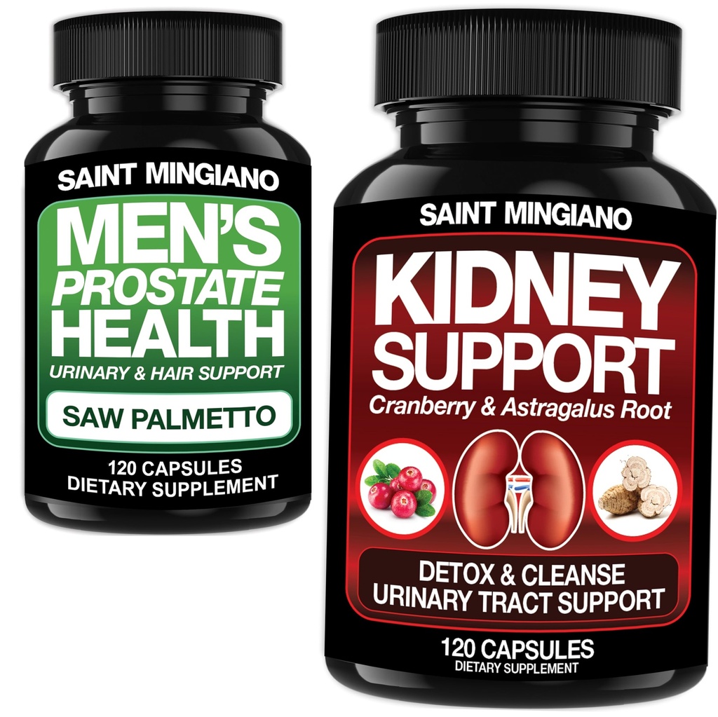 Kidney Support Cleanse Detox & Repair 120 Gelegenheiten - Gemeinsam mit - Men's Prostate Health Advanced Prostate Supplements - 120 Kapseln