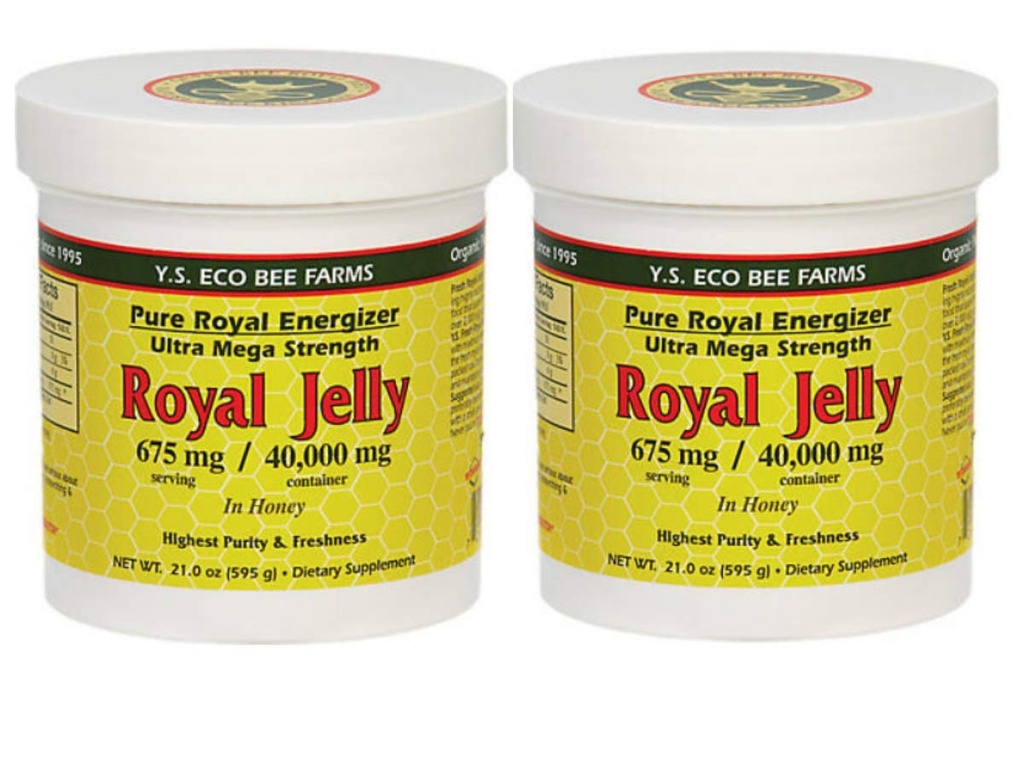 Y.S. Eco Bee Farms, (2 Pack) Royal Jelly, in Honig, 675 mg, 1,3 lbs (595 g)