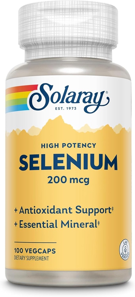 Solaray Selenium 200 Mcg Hohe Potenz, 100 Ct