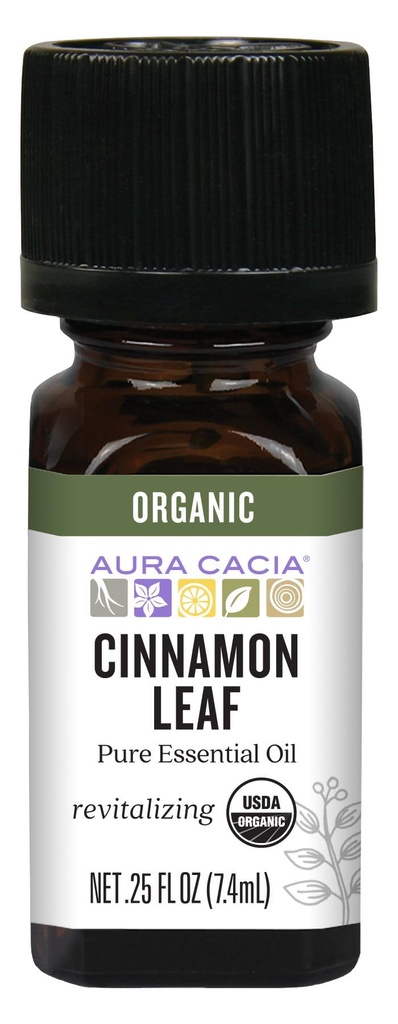 Aura Cacia Bio Zimt Blatt ätherisches Öl, 0,25 Unze