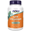 NOW Nahrungsergänzungsmittel, GTF (Glucose Tolerance Factor) Chrom 200 mcg, Insulin Co-Factor*, 250 Tabletten
