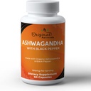 Certified Organic Ashwagandha mit Organic Black Pepper Supplement - 1310mg - Non-GMO, Gluten-Free - 3rd Party Lab getestet