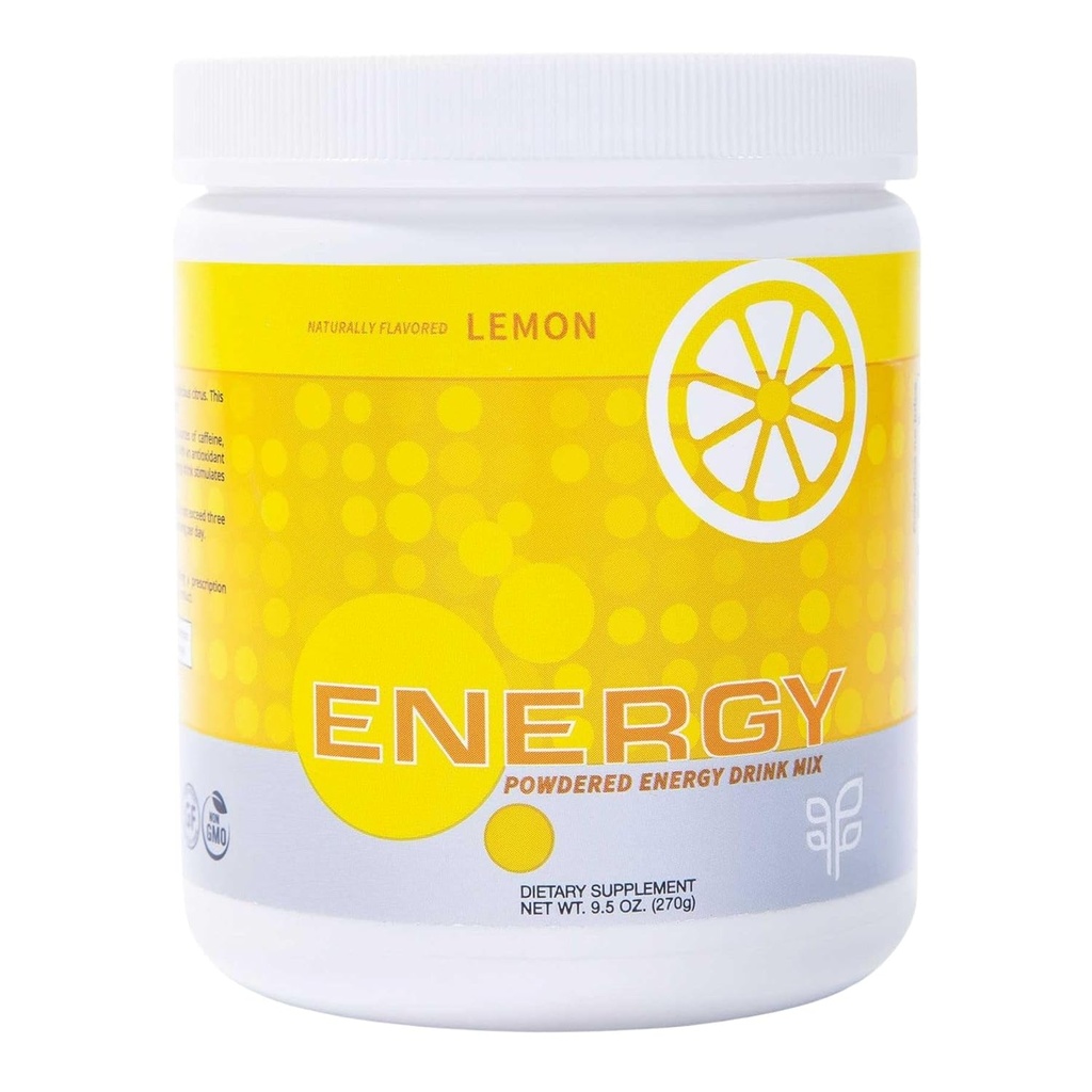 PURE Energy Drink Mix, Zesty Lemon Wheatgrass Bio-Saft, verpackt mit Antioxidantien & Essential, Mineral Rich Vitamin A, C, E und B6 Natürliche Boost & Wellness, Zero Sugar Formula, 270g