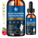 (2 Pack) Glucosamin Chondroitin MSM Flüssigkeitstropfen, hohe Absorption, Antioxidans, Immune, Knochenunterstützung, MSM Ergänzung für Männer und Frauen, Vegan, Zuckerfrei, Himbeer Geschmack, 1 Fl Oz