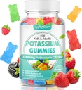 Softbear Kalium Citrate Gummis, Hohe Potenz Kalium Citrate 1000mg unterstützt Leg Cramps & Muskel-Gesundheit Kalium Gummi für Erwachsene & Kinder gemischte Frucht Geschmack 60 Zähler