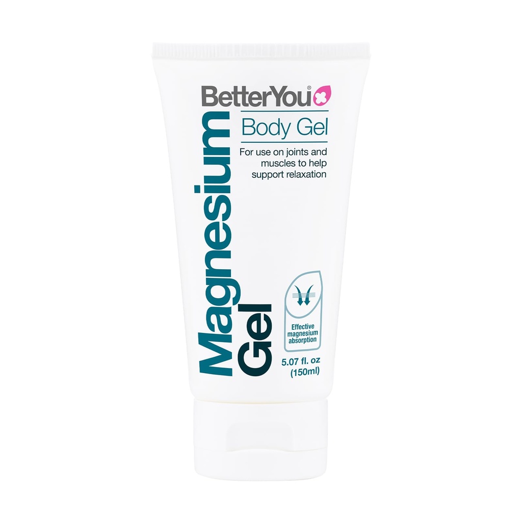 BetterYou Magnesium Gel - Relaxing Muscle Rub - Topical Magnesium for Effective Absorption - Tense Joint Support und Sore Muscle Relief - 5.07 oz