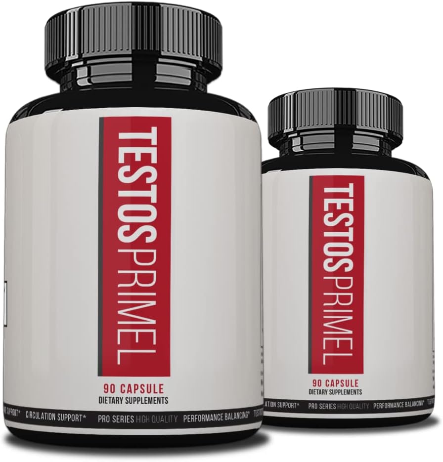 Testos Primel Advanced Formula, TestosPrimel für Muskelkraft, Testoprime, 180 Kapseln, 2 Monate Versorgung