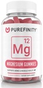 Magnesium Citrate Gummi 600 mg für Erwachsene – Hohe Absorptionsergänzung für Kramps, Muskelrückgewinnung, Schlaf, Knochen und Energieunterstützung – Non-GMO, Allergen Free – 60 Vegan Gummies