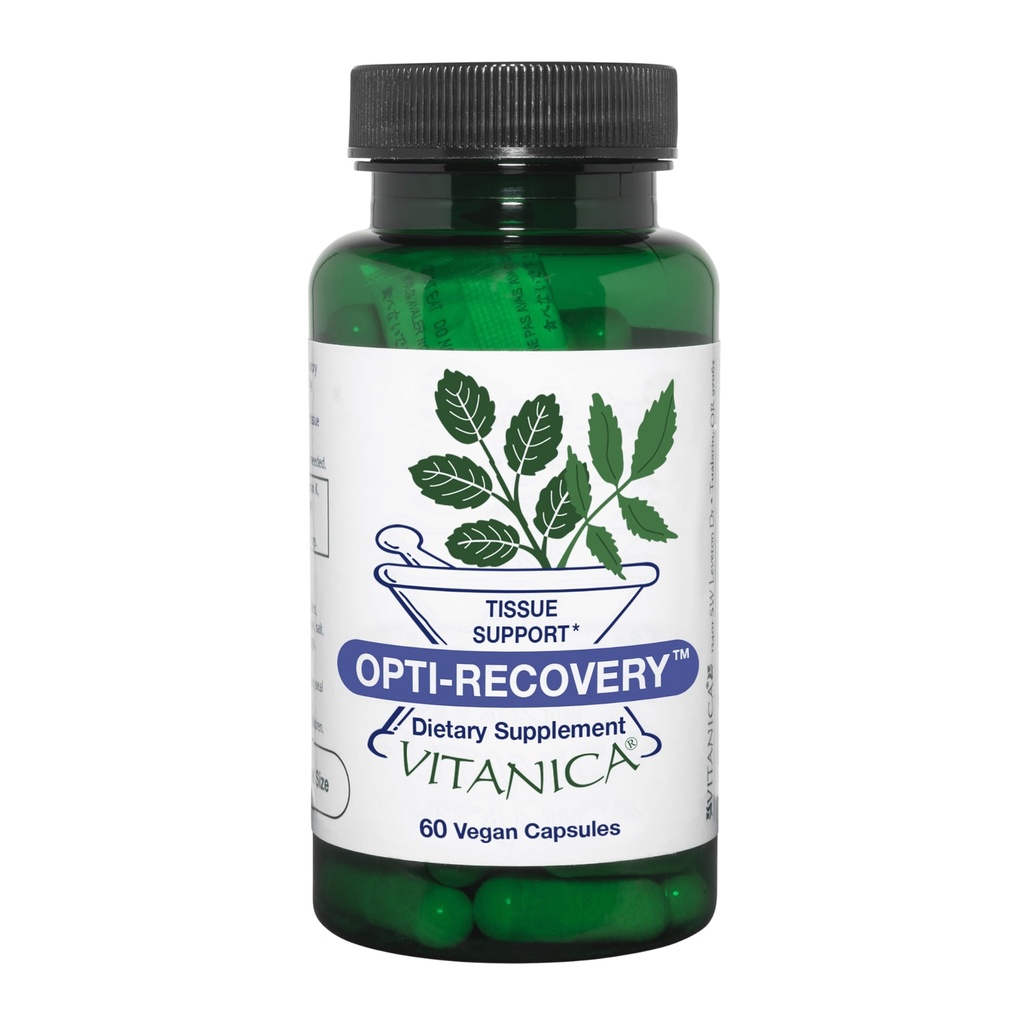Vitanica Opti-Recovery, Pre & Post Chirurgie Support, Wound Care, BBL, Tummy Tuck, C Section & Postpartum Vitamine Essentials Healing Support, Scar, Epaule, Hysterectomie, Breast & Lipo, Vegan, 60 Caps
