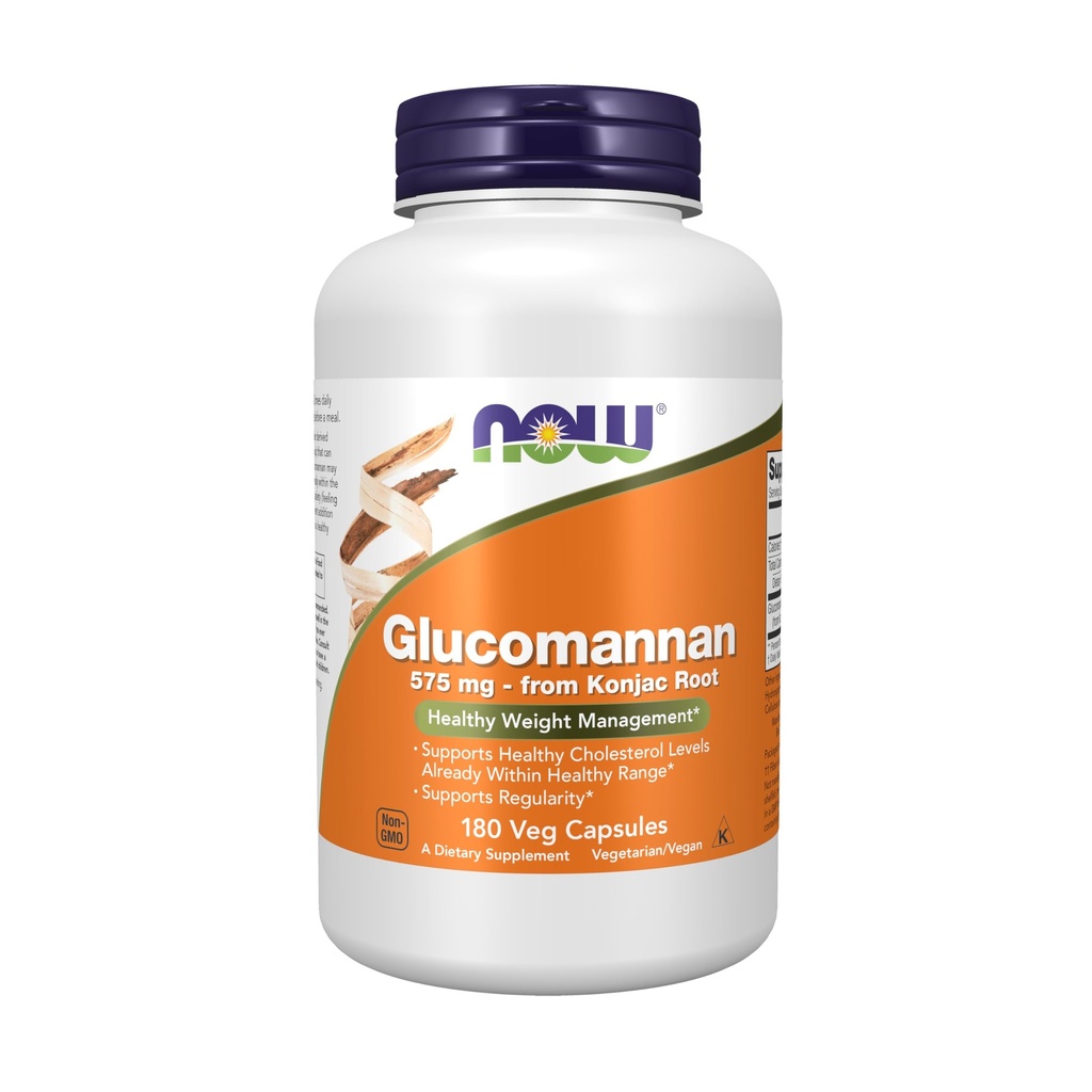 JETZT Nahrungsergänzungsmittel, Glucomannan (Amorphophallus konjac) 575 mg, Unterstützt Regularität*, Gesundes Gewichtmanagement*, 180 Veg Kapseln