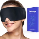 Umisleep Cooling Eye Mask, Soft Cold Sleep Mask für Dry Eyes, Reusable Gel Eye Cover Ice Pack, Cold Compress Therapy, Stye Eye Treatment, Headache, Dark Circles, Puffy Eyes, Migraines Relief, Schwarz