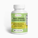 Ginseng und Ginkgo Biloba. 30 Servierungen. 2-in-1 Non-Caffeinated Energy and Focus Supplement - Energy Booster, Mental Clarity und Mood
