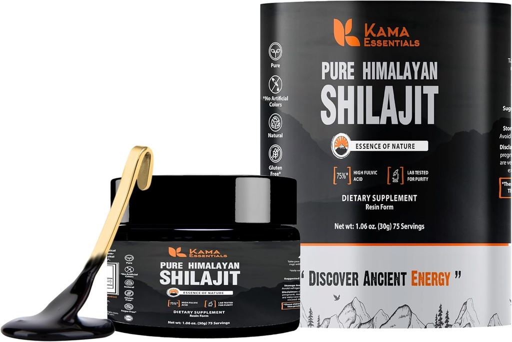 Himalayan Shilajit résine – 75% acide fulvic, 85+ minéraux – supplément ayurvédique de grade or pour l'énergie, la force et le bien-être – testé en laboratoire – 30g Shilajit pour les hommes et les femmes